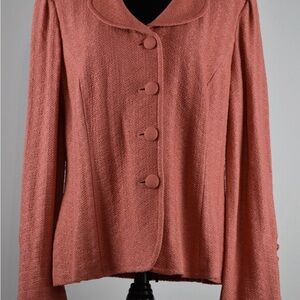 Elegant St. John Collection Jacket in Salmon/Terracotta size 12.